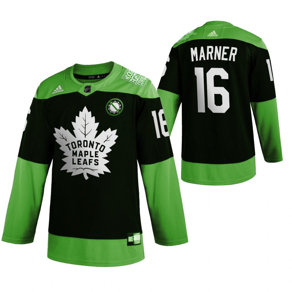 Toronto Maple Leafs #16 Mitchell Marner Men Adidas Green Hockey Fight nCoV Limited NHL Jersey